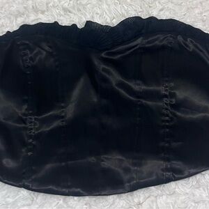 Elegant Black Satin Skirt